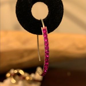 Beautiful sterling silver & crystal hook earrings